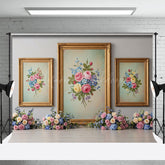 Lofaris Floral Triple Painting Elegant Sweet Wedding Backdrop